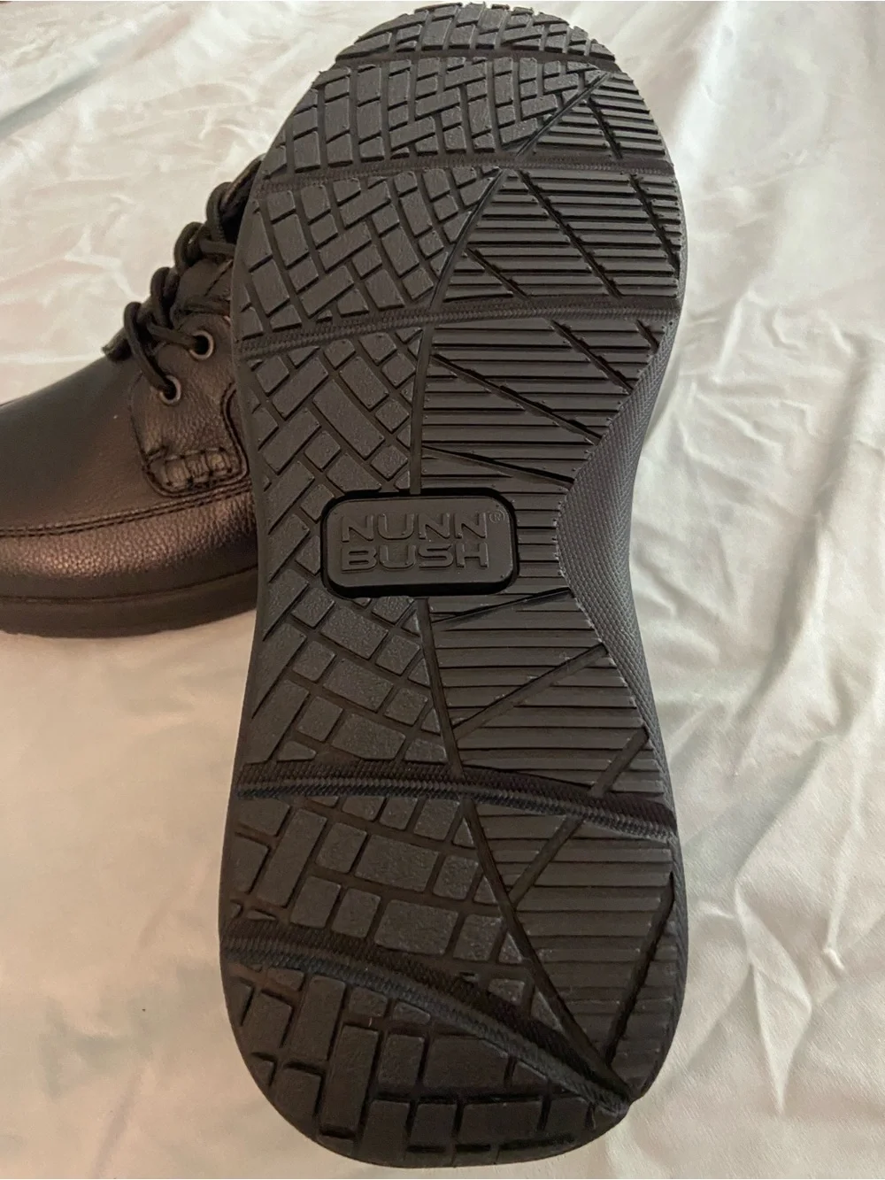 Nunn Bush Men's Black Casual Comfort Leather Lace-Up Shoe 9M NWT